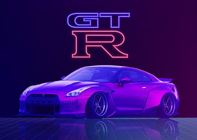 Nissan GTR Neon Car