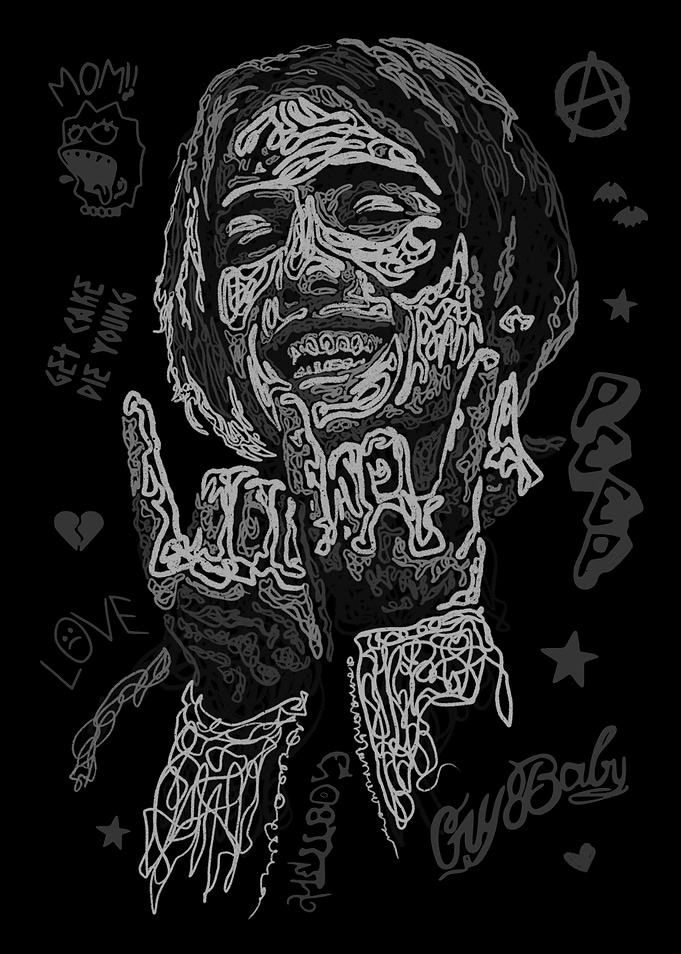 Lil peep scribble art