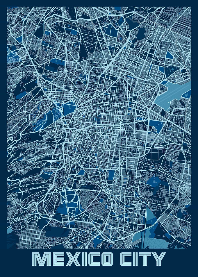 Mexico City Map Mexico