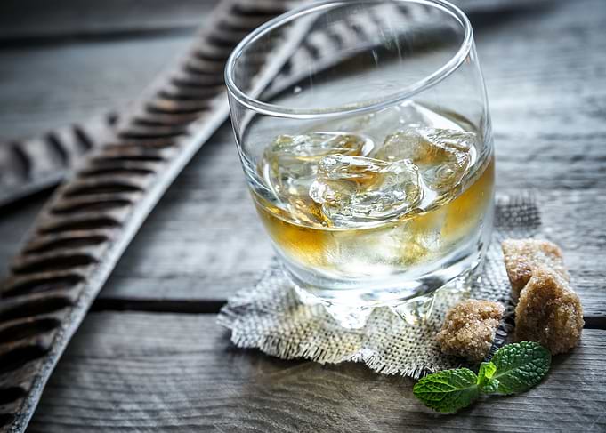 Glass of rum