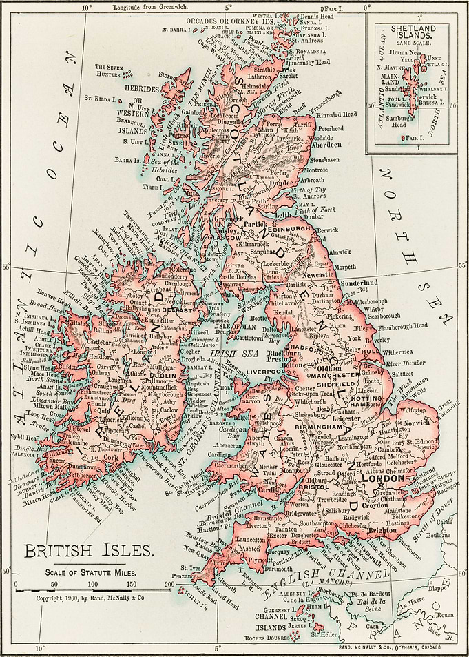 Map of the British Isles