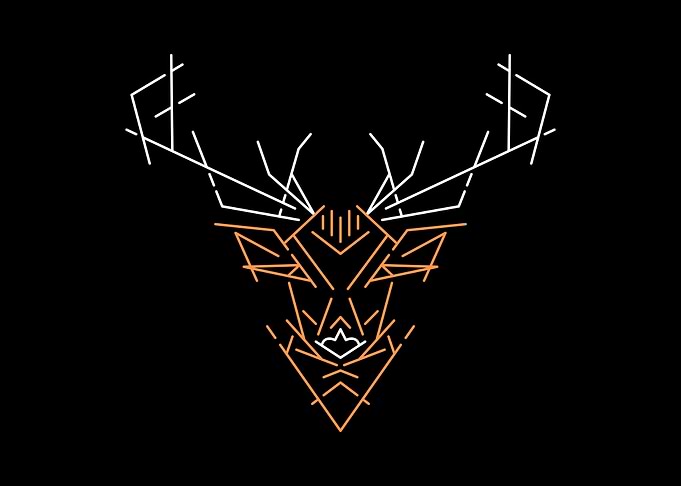 Wild Deer Outline