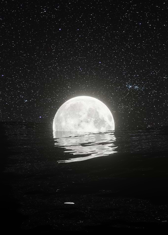 floating moon