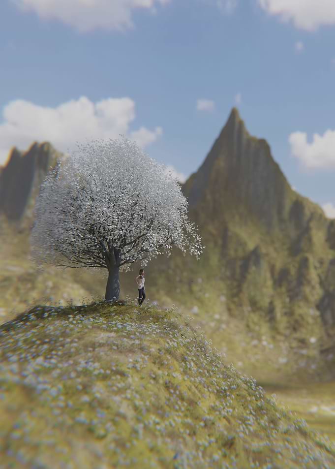 white tree