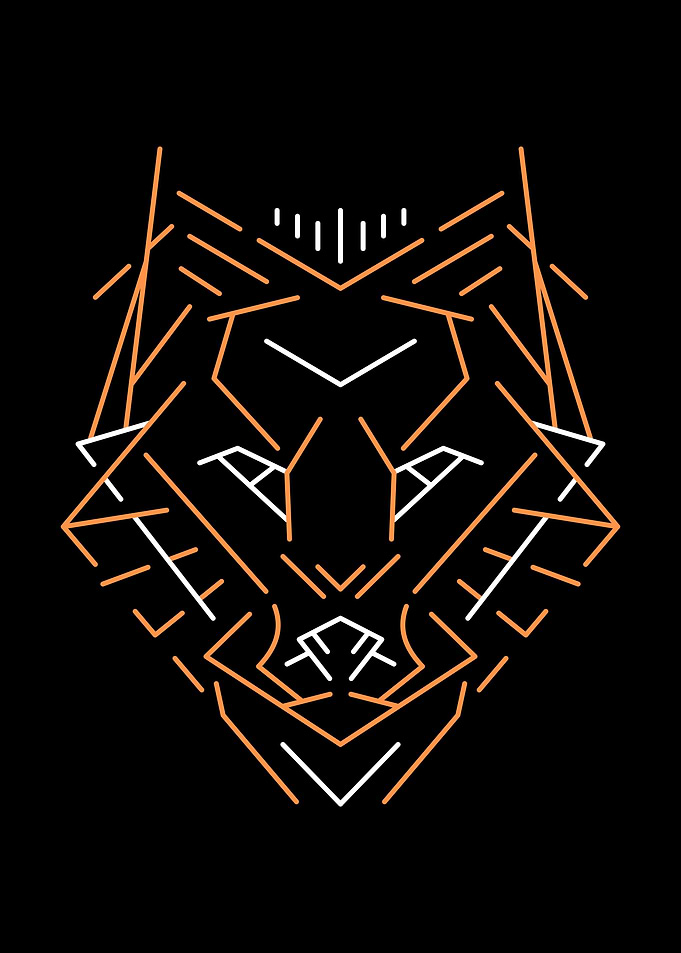 Wild Wolf Outline