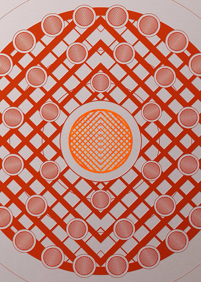 Red Orange Sacred Geometry