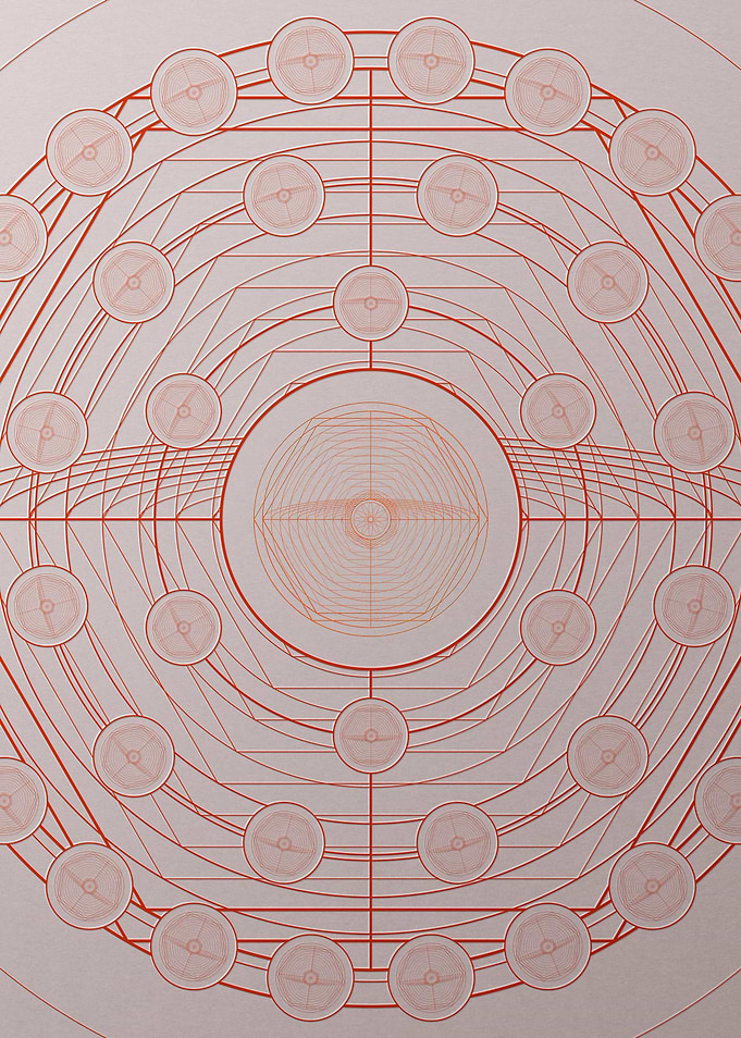 Red Orange Sacred Geometry