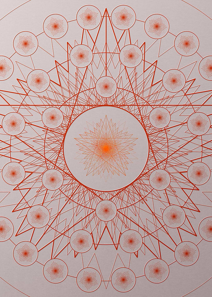 Red Orange Sacred Geometry