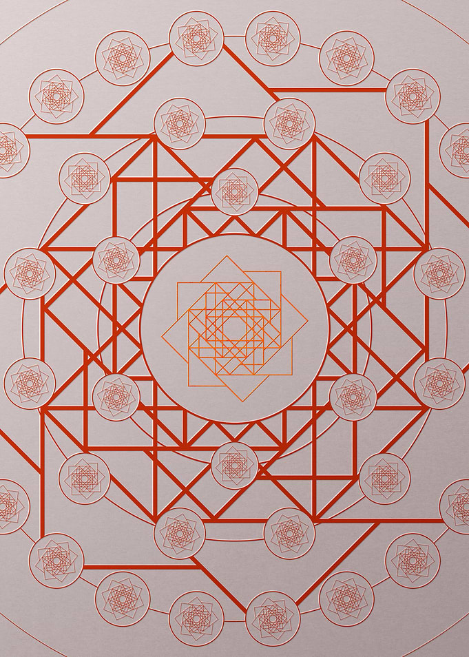 Red Orange Sacred Geometry
