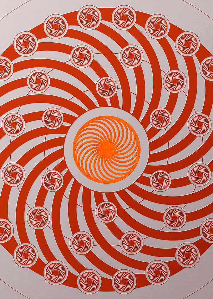 Red Orange Sacred Geometry