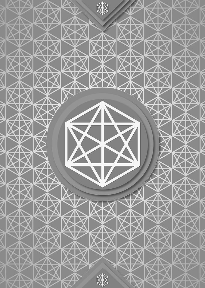 Gray White Glyph Pattern