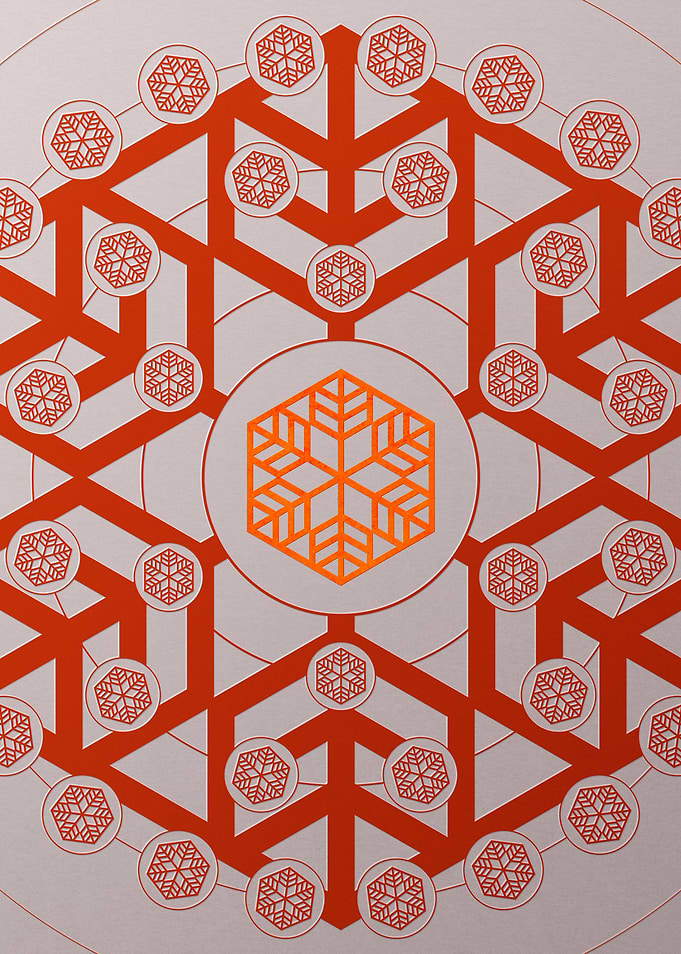 Red Orange Sacred Geometry