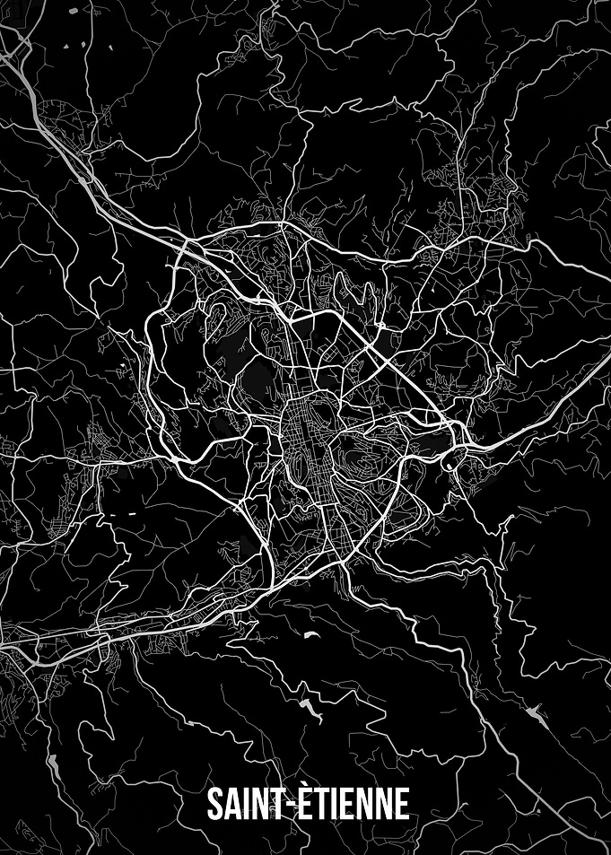 Saint Etienne dark map