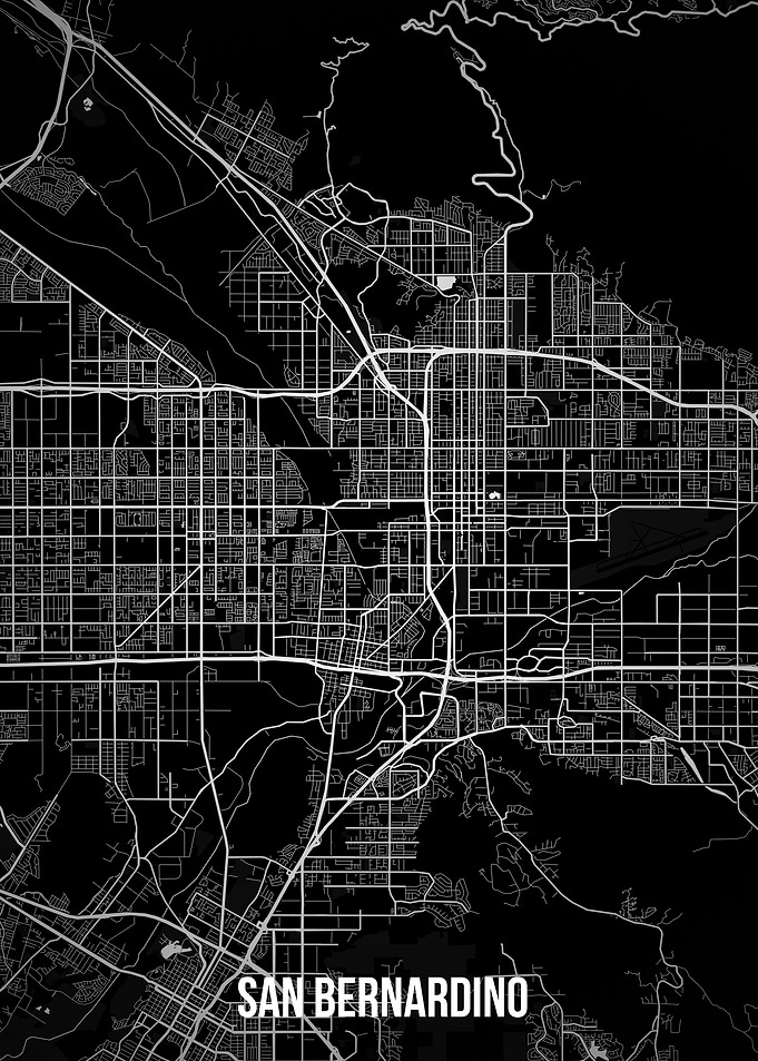 San Bernardino dark map