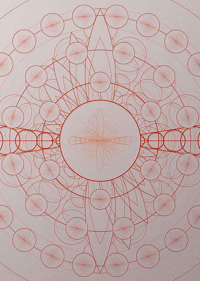 Red Orange Sacred Geometry