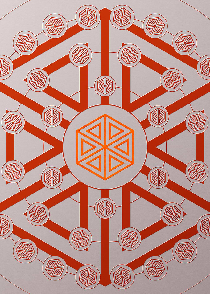 Red Orange Sacred Geometry