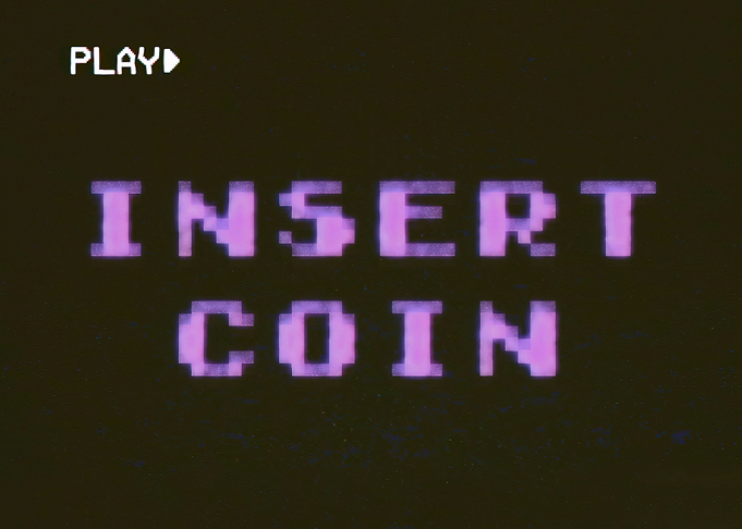 Insert coin 8bit ear vhs