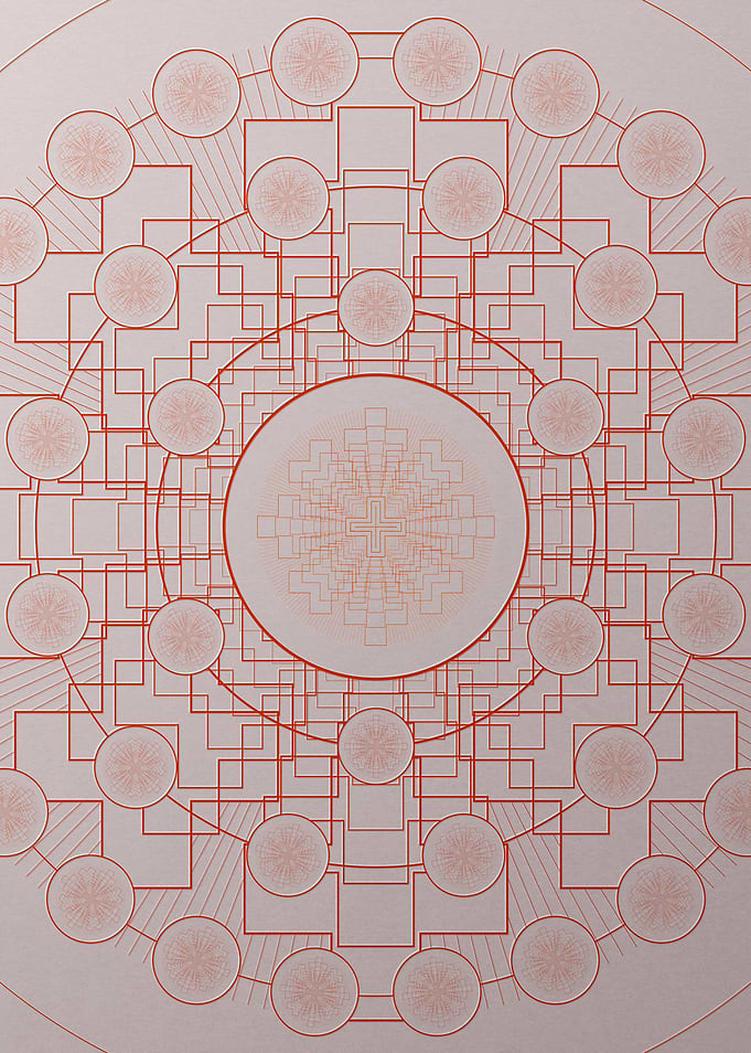 Red Orange Sacred Geometry