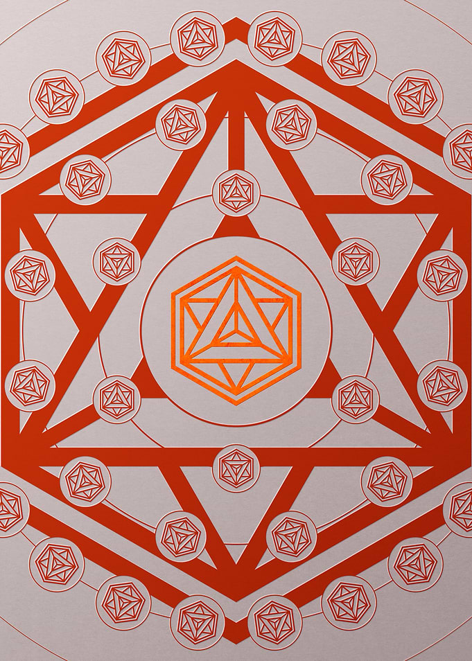 Red Orange Sacred Geometry