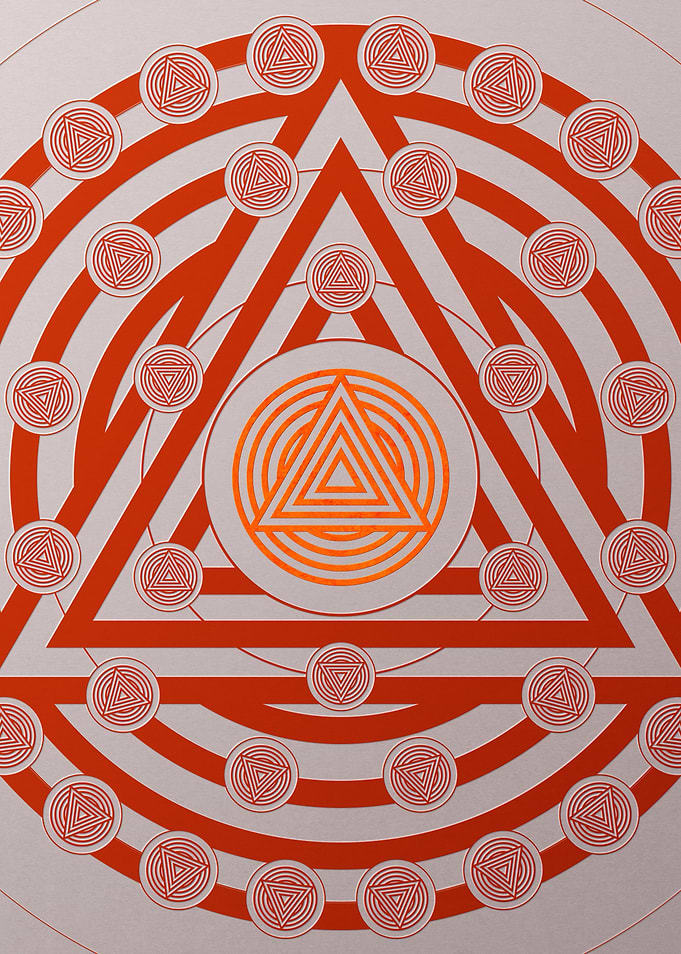 Red Orange Sacred Geometry