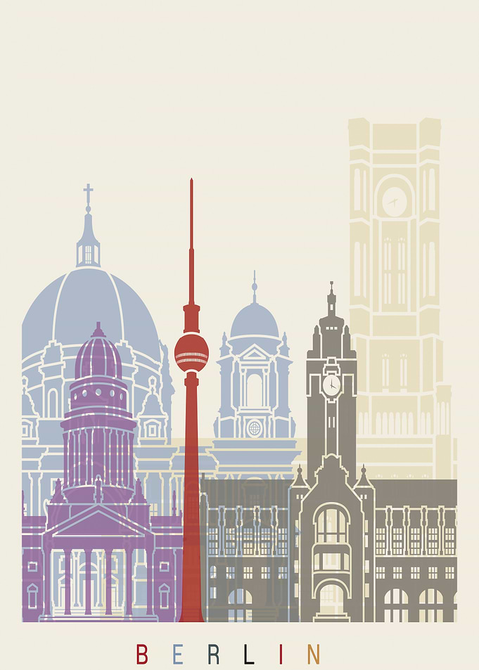 Berlin skyline poster