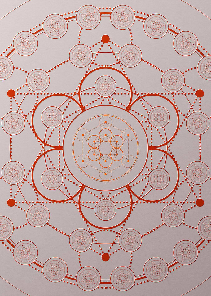 Red Orange Sacred Geometry