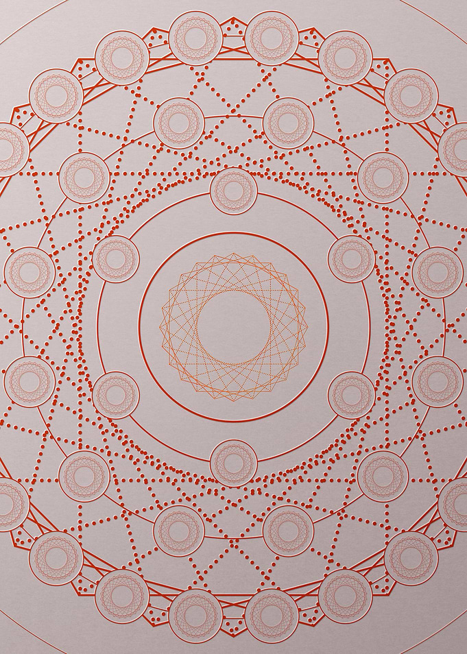 Red Orange Sacred Geometry