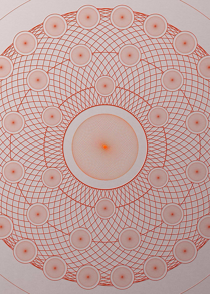 Red Orange Sacred Geometry