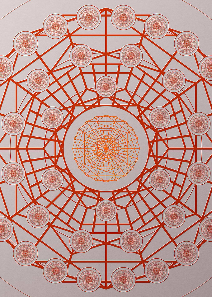 Red Orange Sacred Geometry