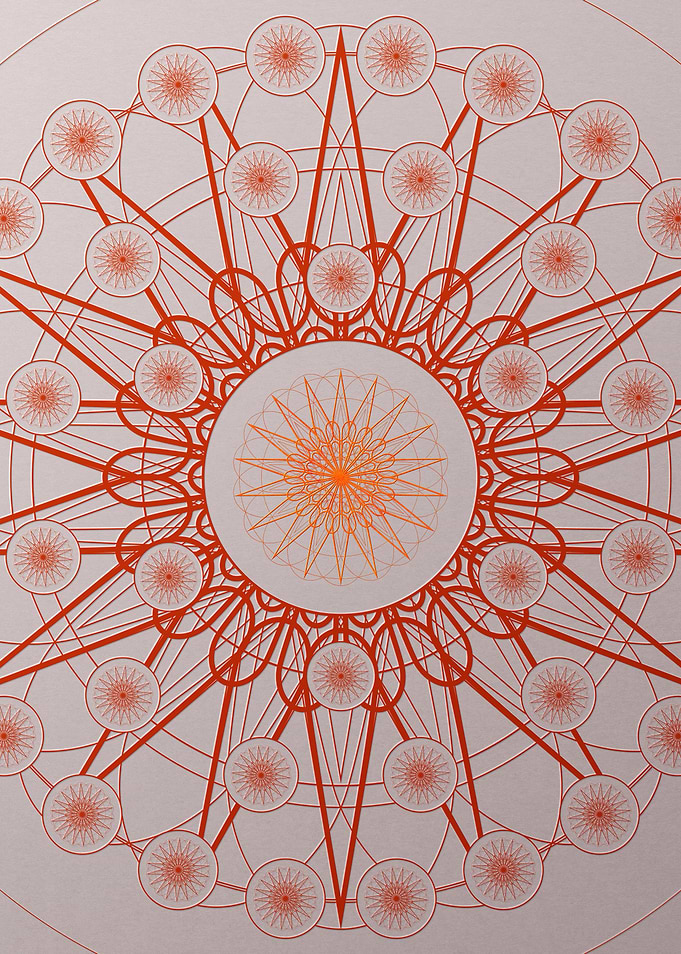 Red Orange Sacred Geometry