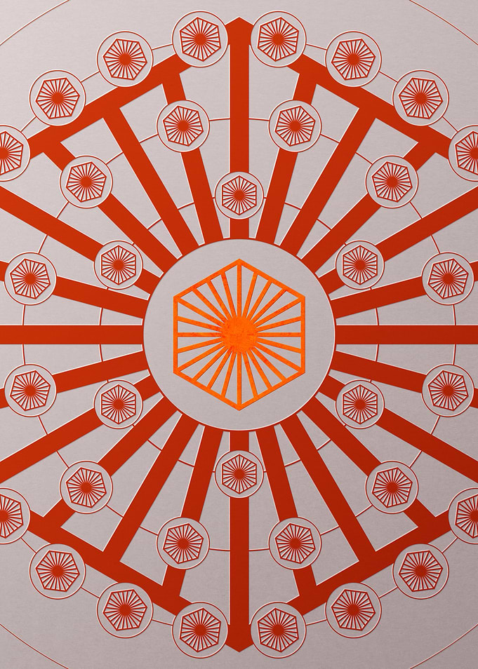 Red Orange Sacred Geometry
