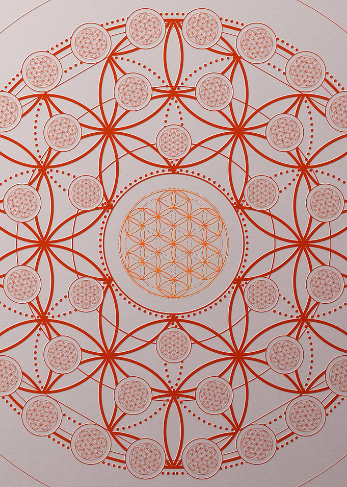 Red Orange Sacred Geometry