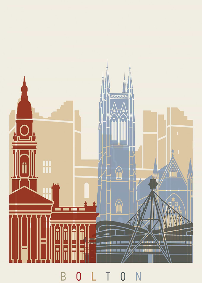 Bolton skyline poster