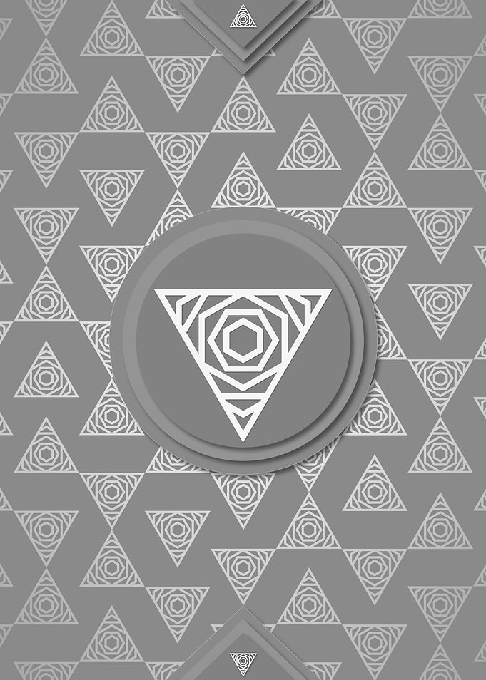 Gray Geometric Glyph Rune