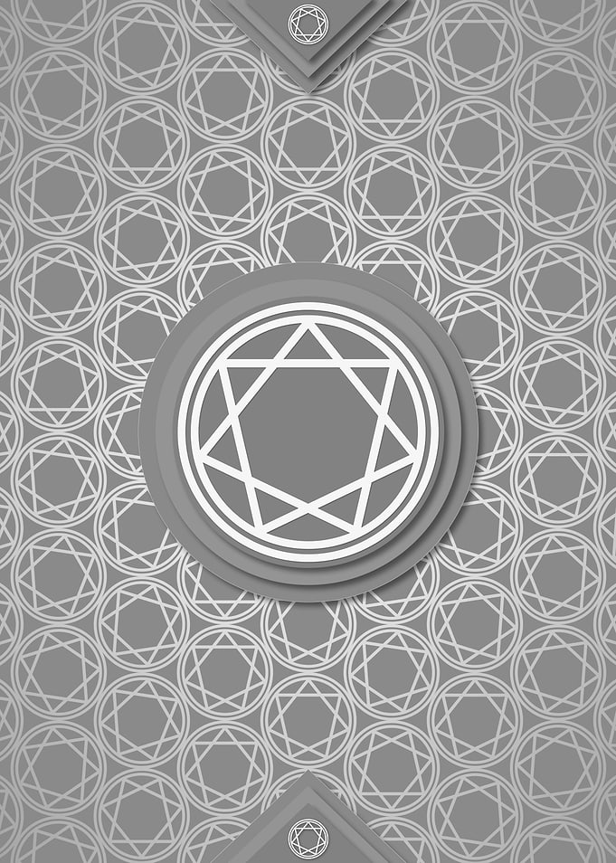 Gray White Glyph Pattern