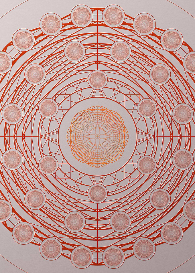 Red Orange Sacred Geometry