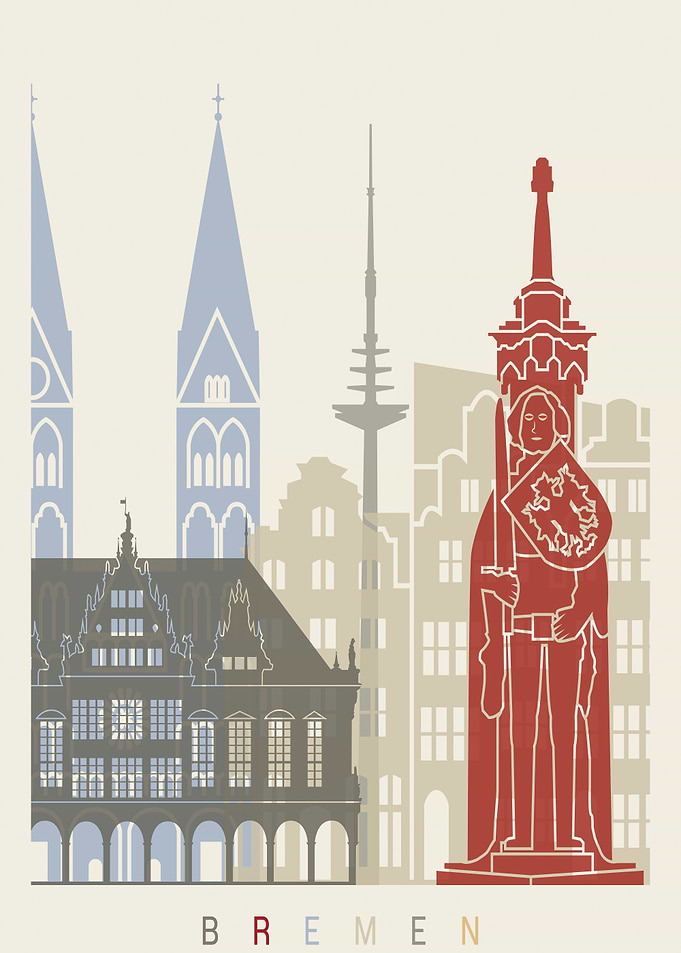 Bremen skyline poster