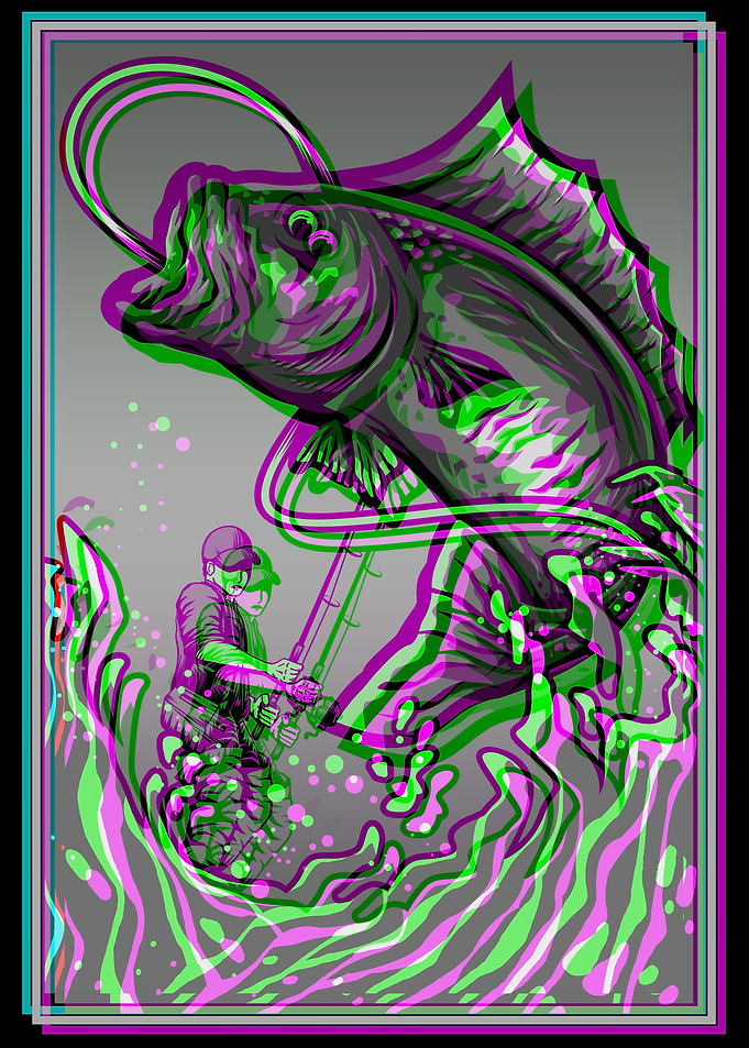 Retro Fishing Fisherman
