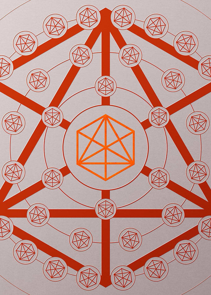 Red Orange Sacred Geometry