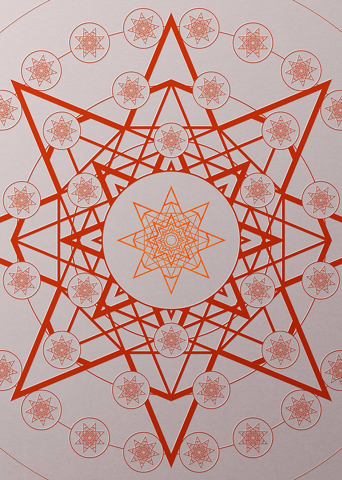 Red Orange Sacred Geometry