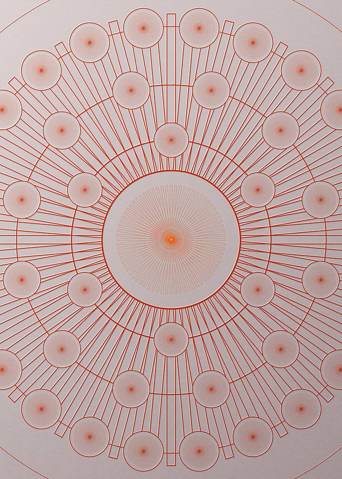 Red Orange Sacred Geometry