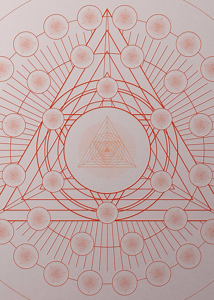 Red Orange Sacred Geometry