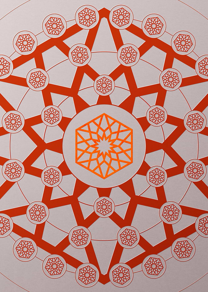 Red Orange Sacred Geometry