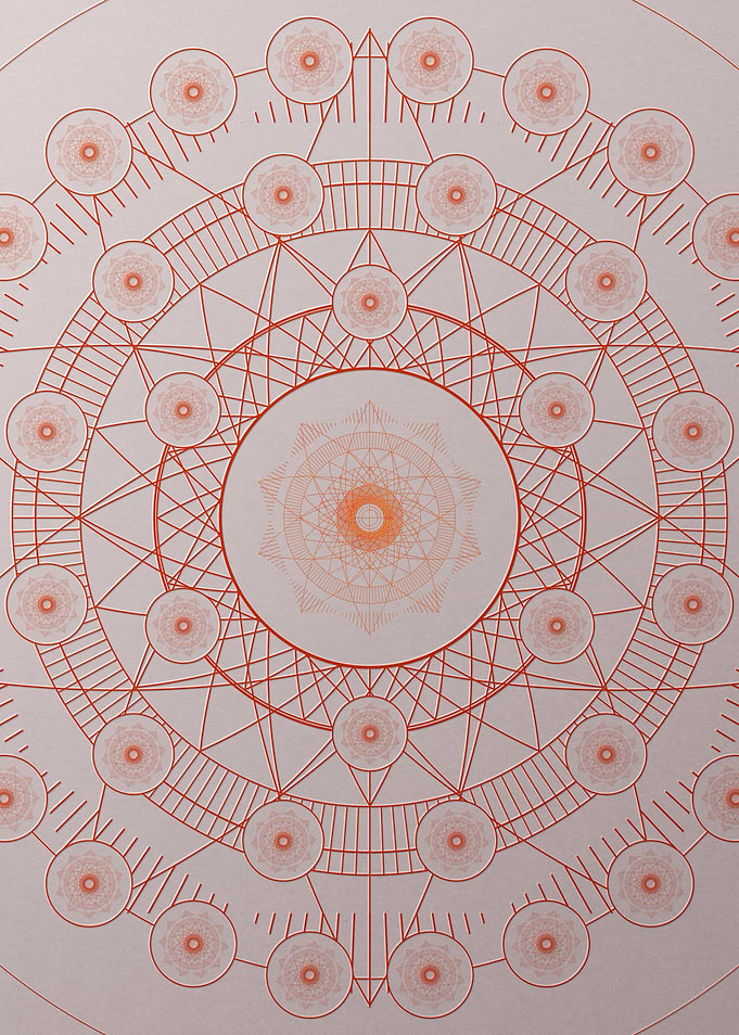 Red Orange Sacred Geometry