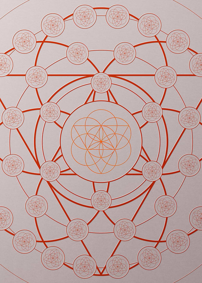 Red Orange Sacred Geometry