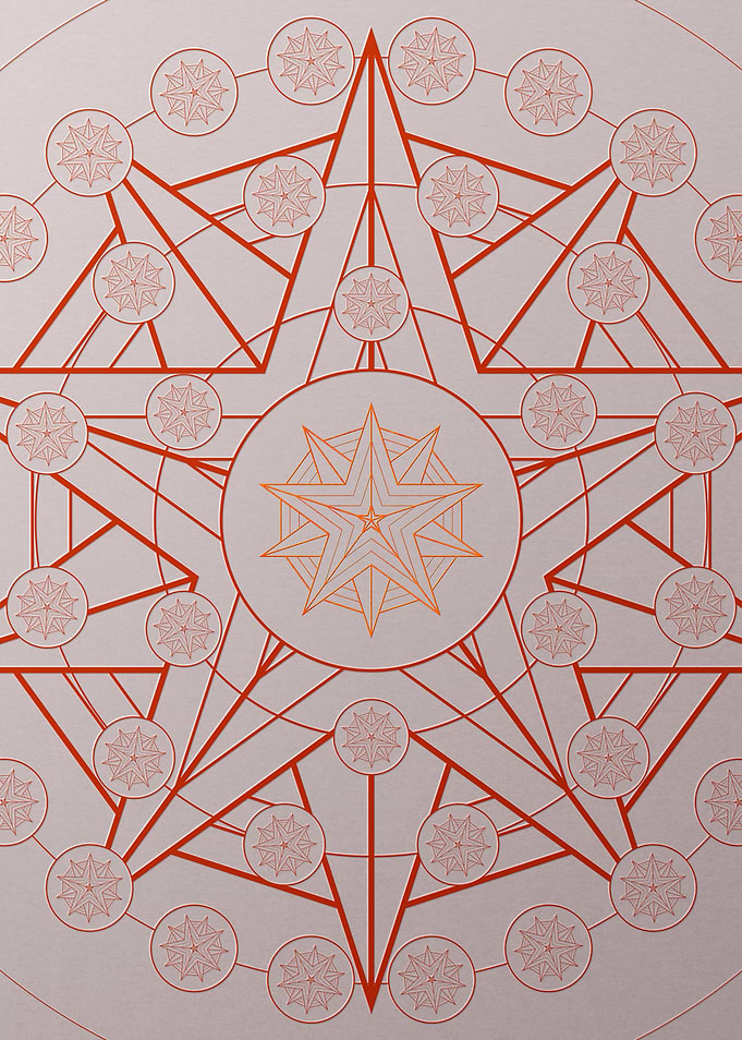 Red Orange Sacred Geometry