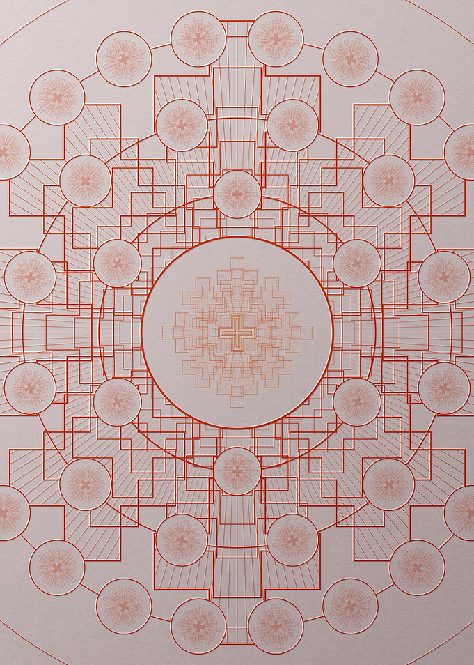 Red Orange Sacred Geometry