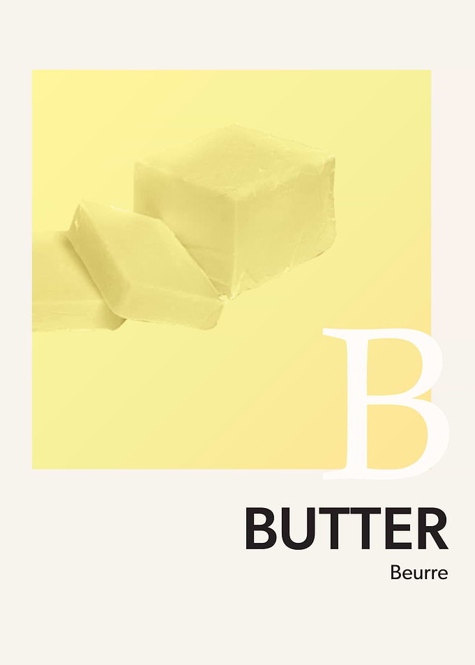 Color Alphabet Butter B
