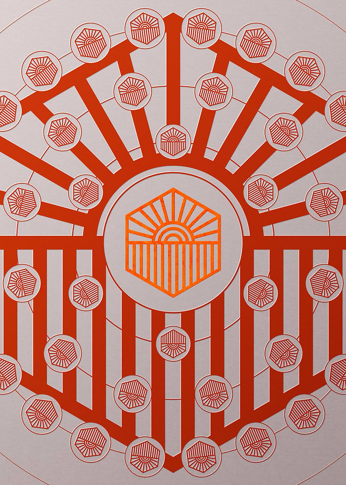 Red Orange Sacred Geometry