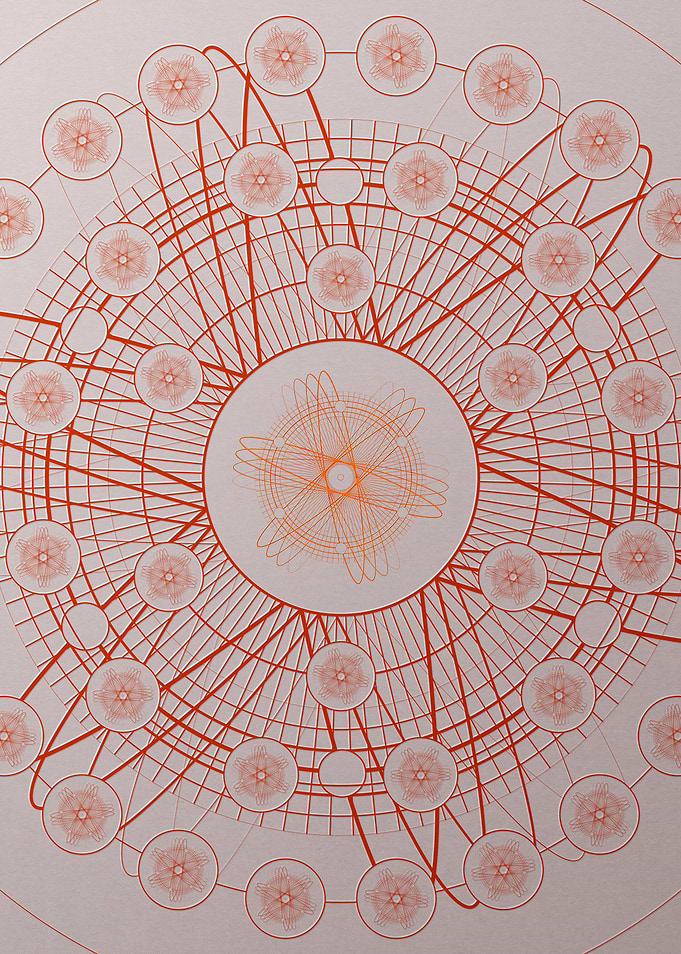 Red Orange Sacred Geometry